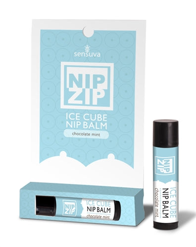 Nip Zip Ice Cube Nip Balm - Chocolate Mint - Tube Carded - Not Very Vanilla