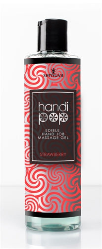 Handi Pop Handjob Massage Gel - Strawberry - 4.2 Oz. - Not Very Vanilla