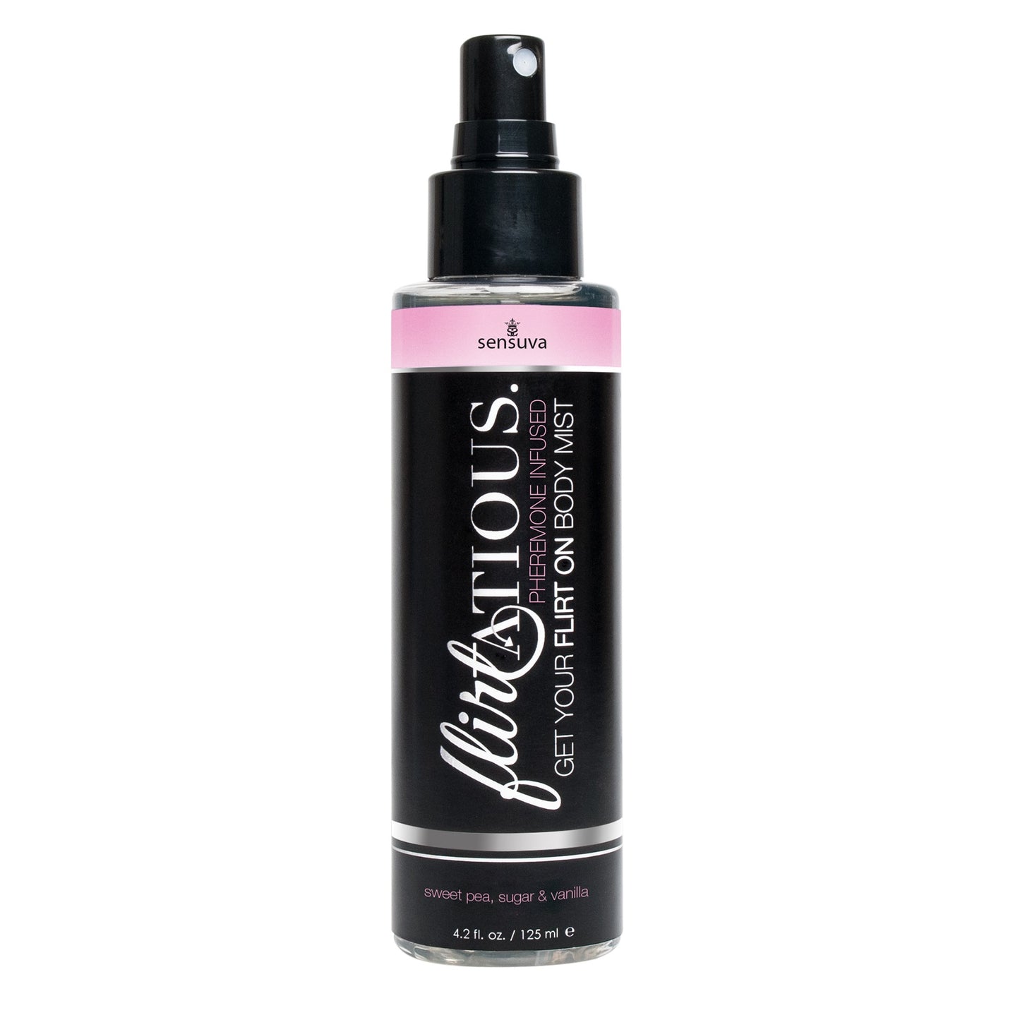 Flirtatious Pheromone Infused Body Mist - Vanilla, Sugar, & Sweet Pea - 4.2 fl.oz / 125 ml - Not Very Vanilla