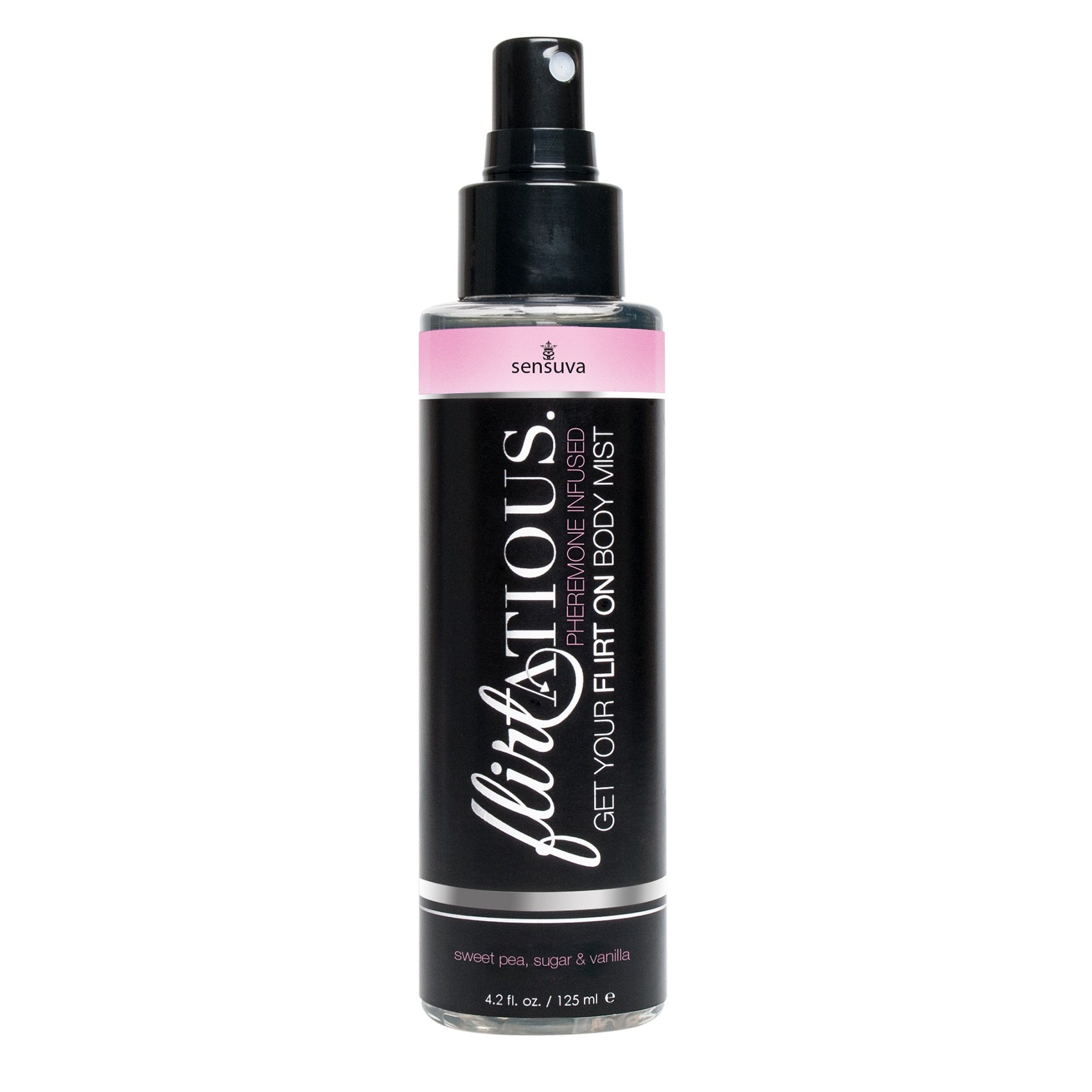 Flirtatious Pheromone Infused Body Mist - Vanilla, Sugar, & Sweet Pea - 4.2 fl.oz / 125 ml - Not Very Vanilla