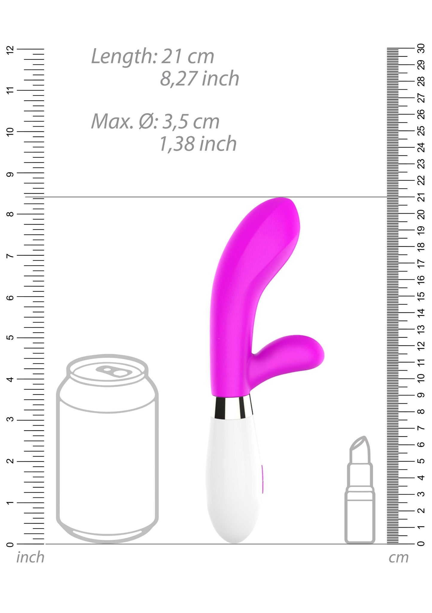 Achilles - Ultra Soft Silicone - 10 Speeds - Fuchsia - Not Very Vanilla