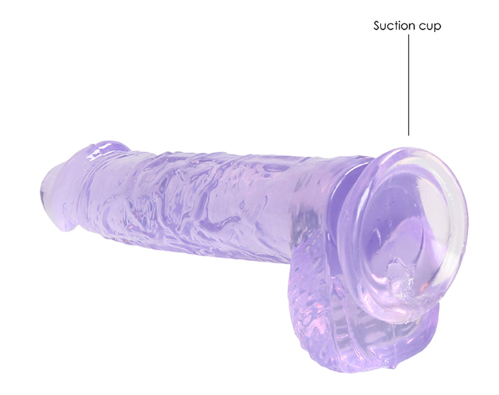 6 Inch Realistic Dildo With Balls - Purple - Not Very Vanilla