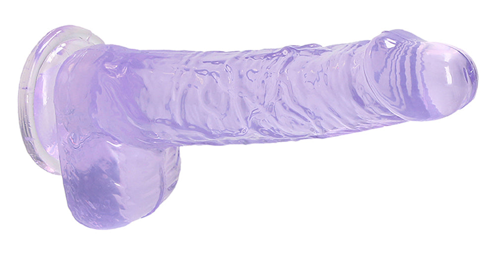 6 Inch Realistic Dildo With Balls - Purple - Not Very Vanilla