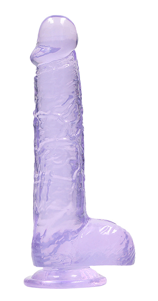 6 Inch Realistic Dildo With Balls - Purple - Not Very Vanilla