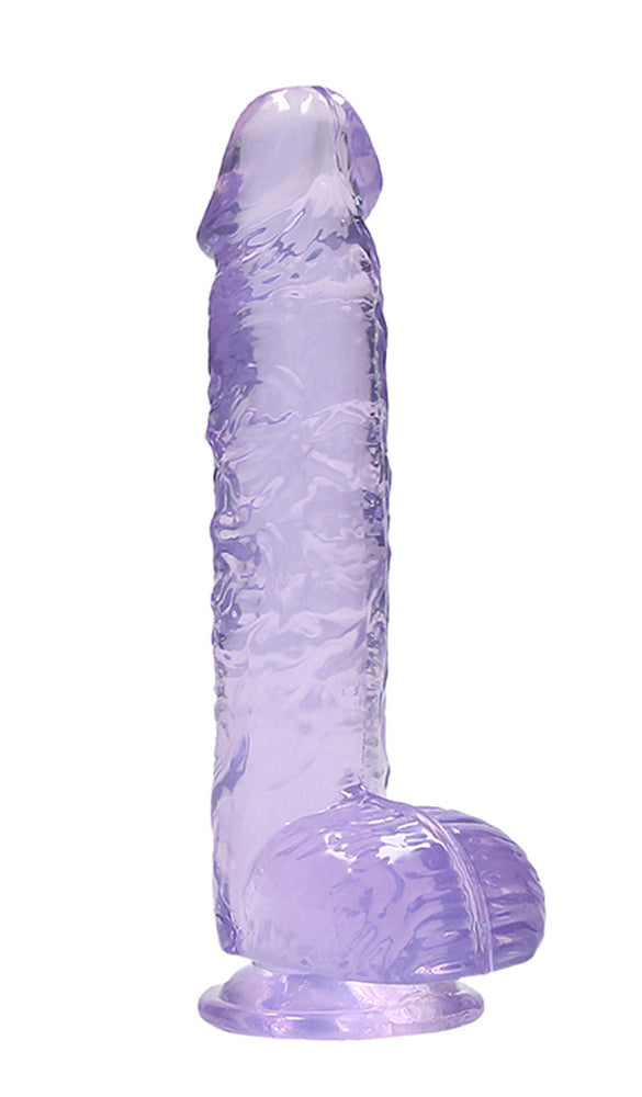 6 Inch Realistic Dildo With Balls - Purple - Not Very Vanilla