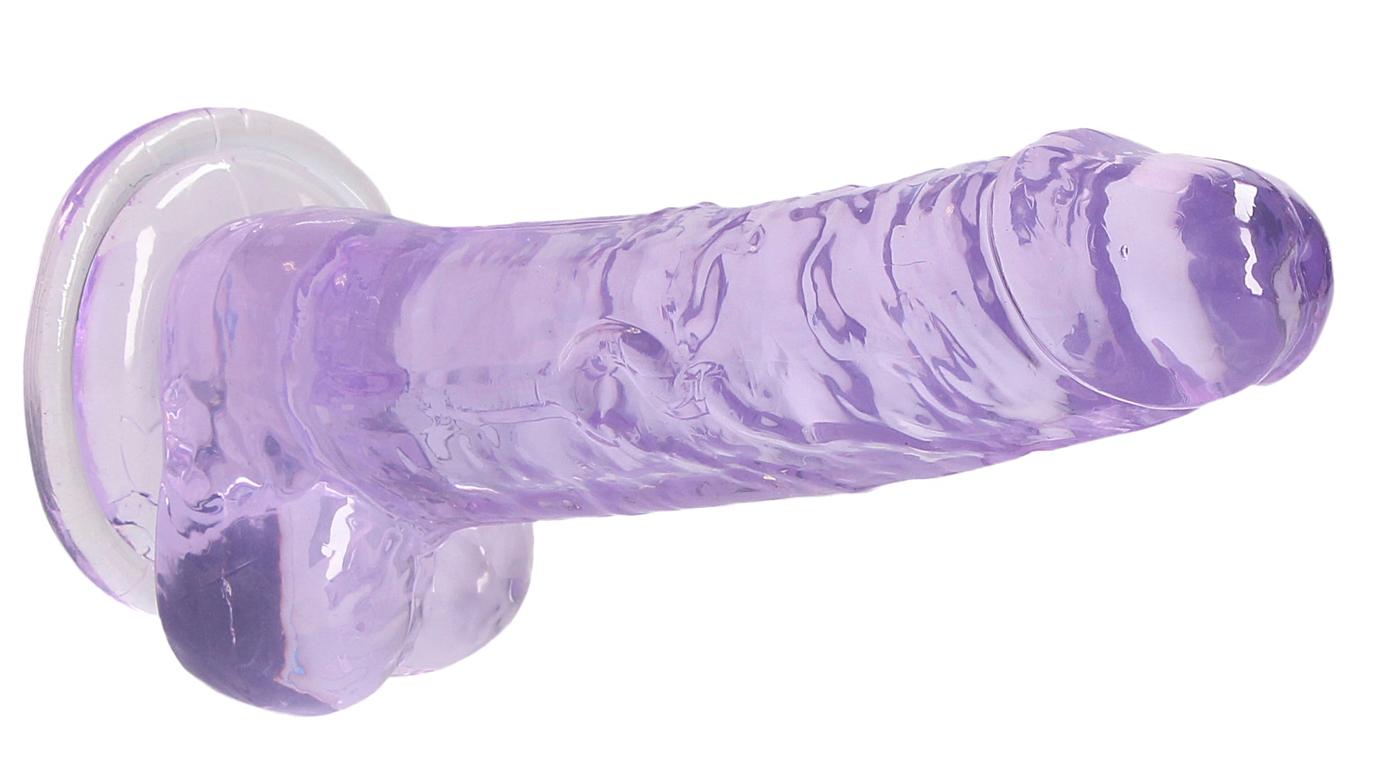 7 Inch Realistic Dildo With Balls - Purple - Not Very Vanilla