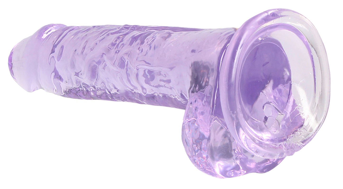 7 Inch Realistic Dildo With Balls - Purple - Not Very Vanilla