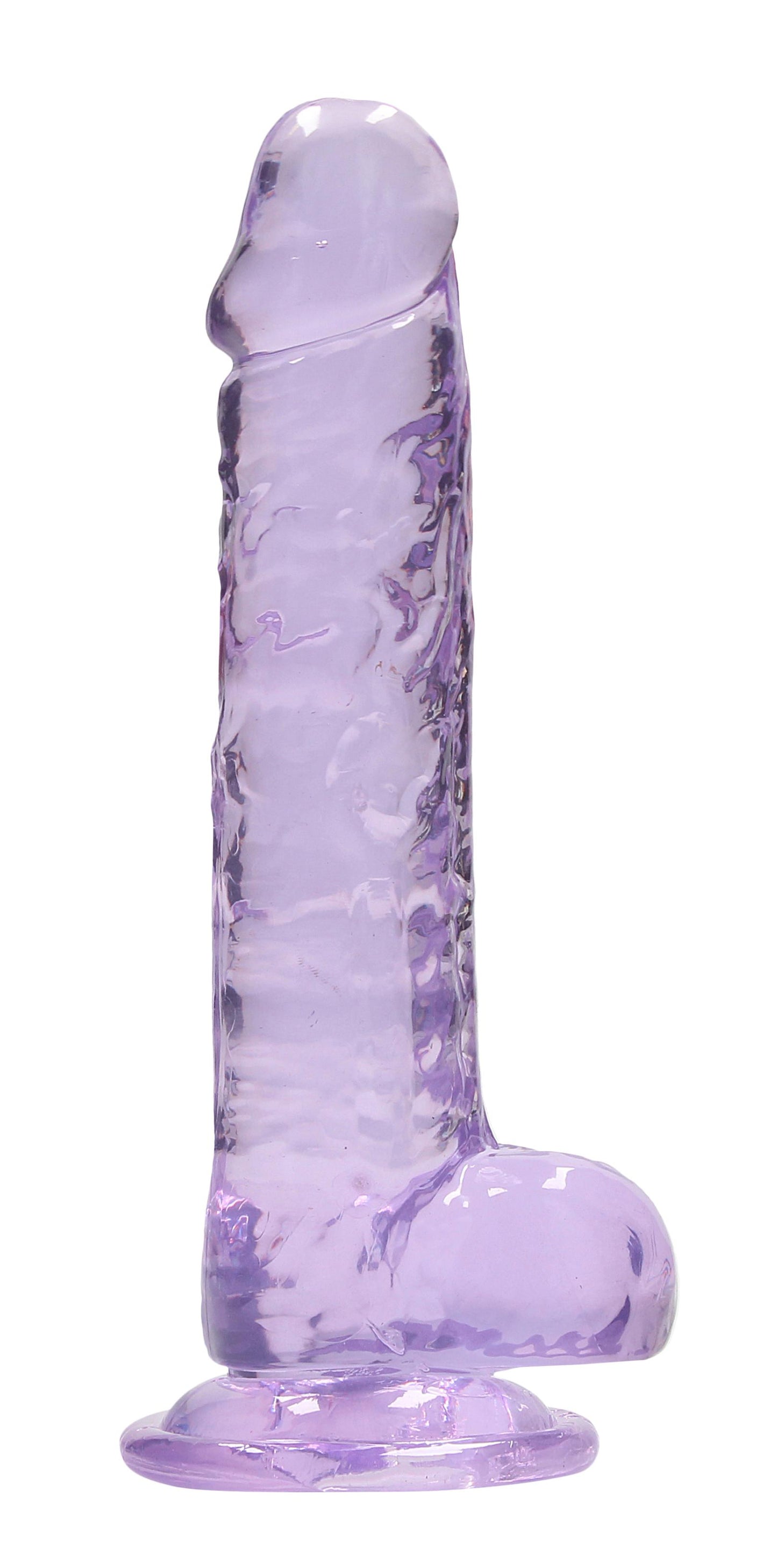 7 Inch Realistic Dildo With Balls - Purple - Not Very Vanilla