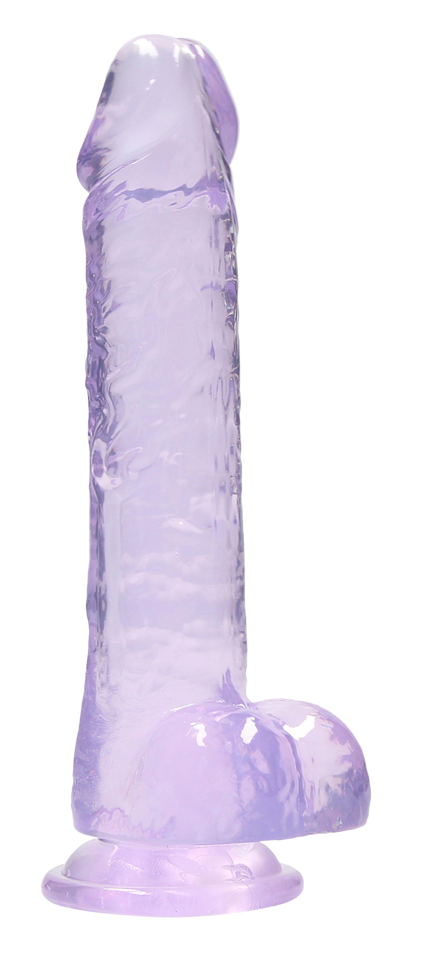 8 Inch Realistic Dildo With Balls - Purple - Not Very Vanilla