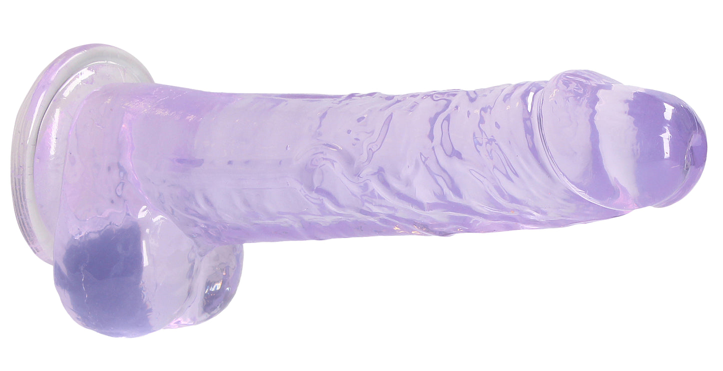 8 Inch Realistic Dildo With Balls - Purple - Not Very Vanilla