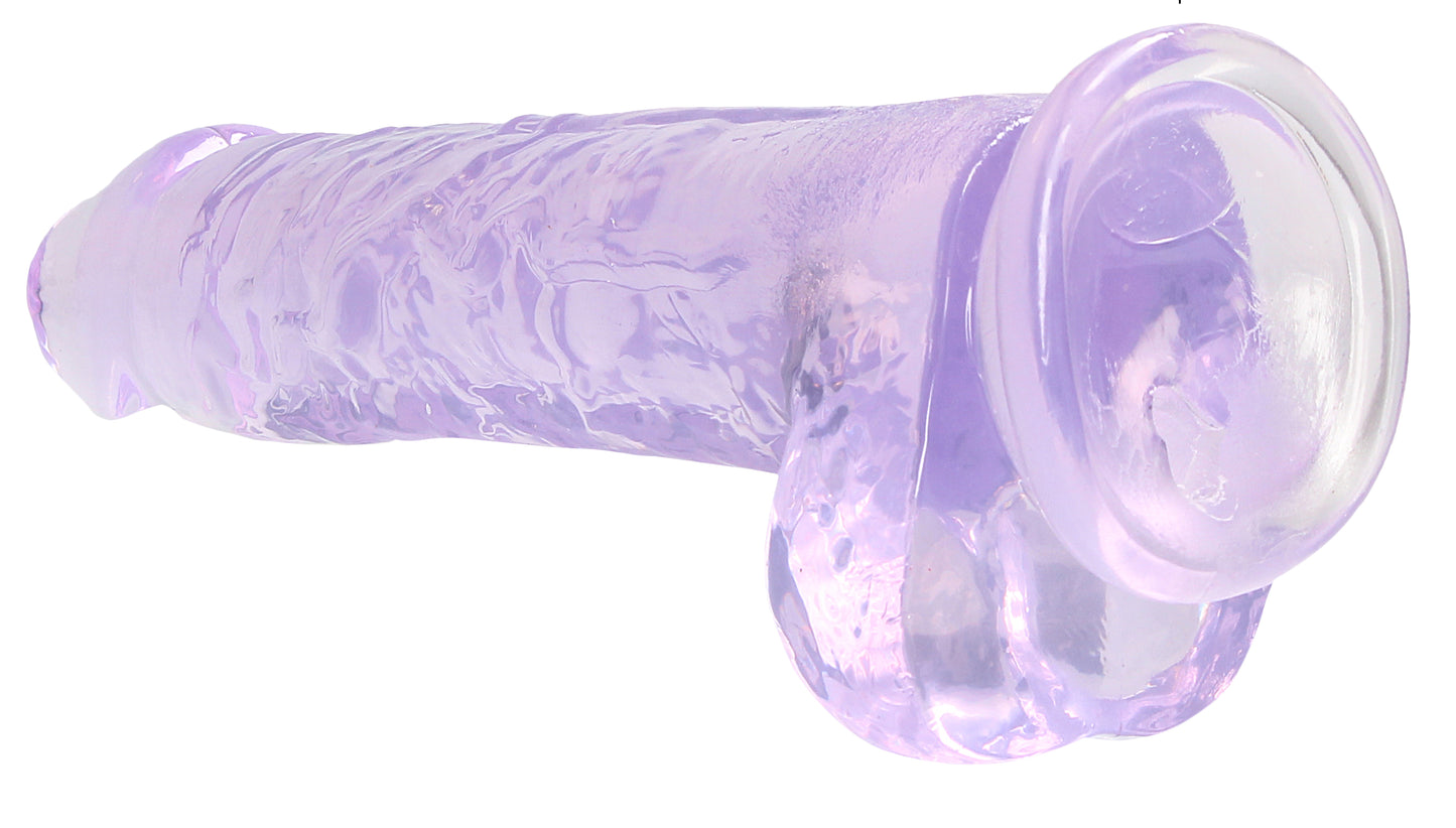 8 Inch Realistic Dildo With Balls - Purple - Not Very Vanilla