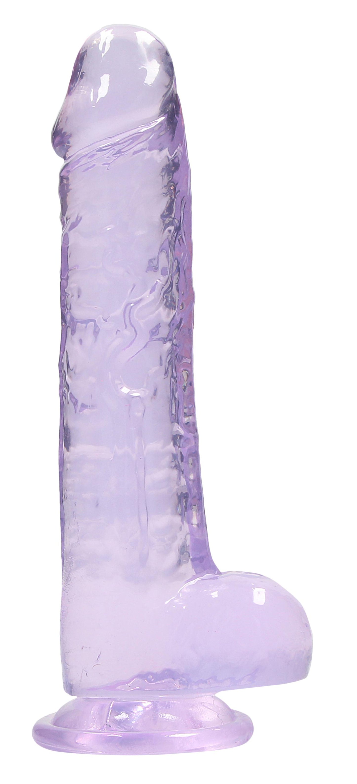 8 Inch Realistic Dildo With Balls - Purple - Not Very Vanilla