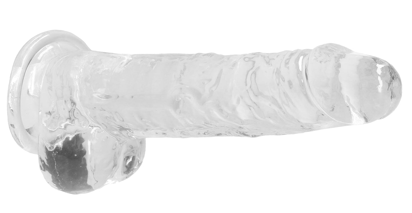 8 Inch Realistic Dildo With Balls - Translucent - Not Very Vanilla