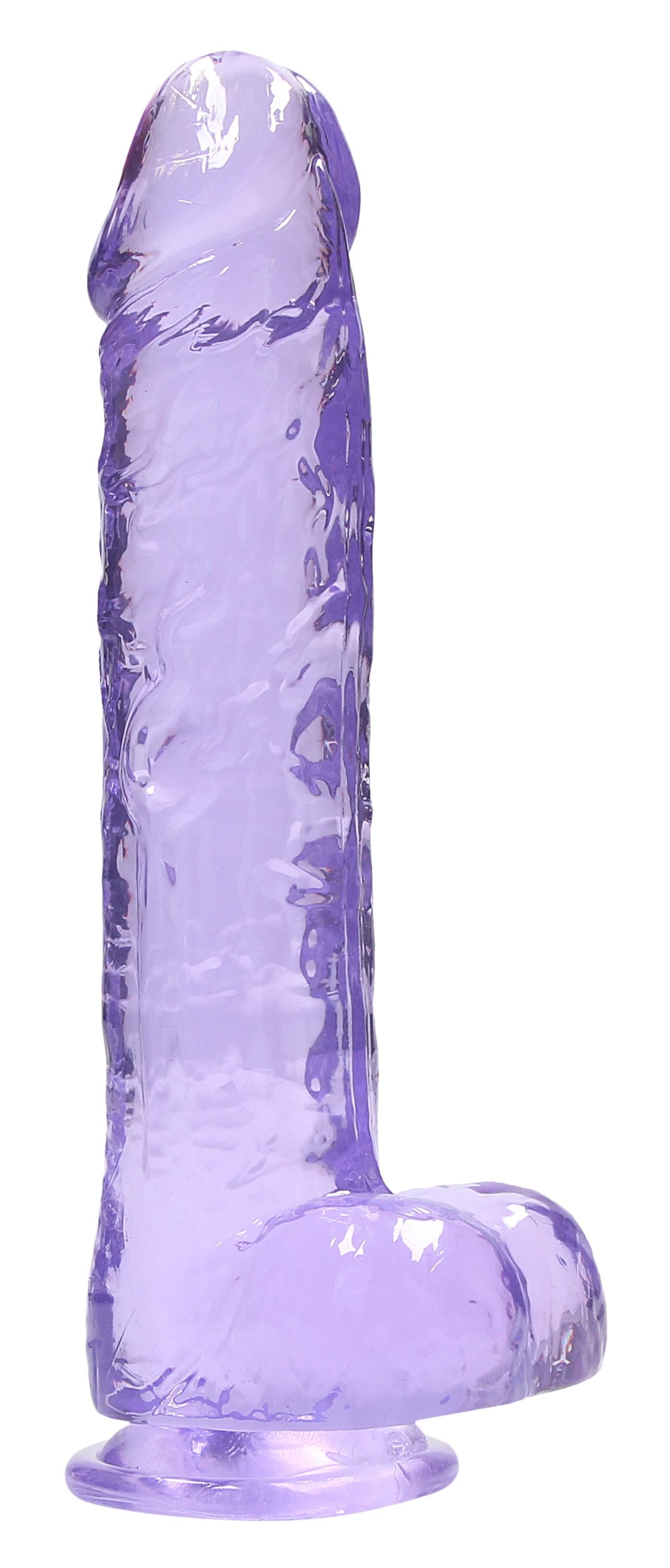 9 Inch Realistic Dildo With Balls - Purple - Not Very Vanilla