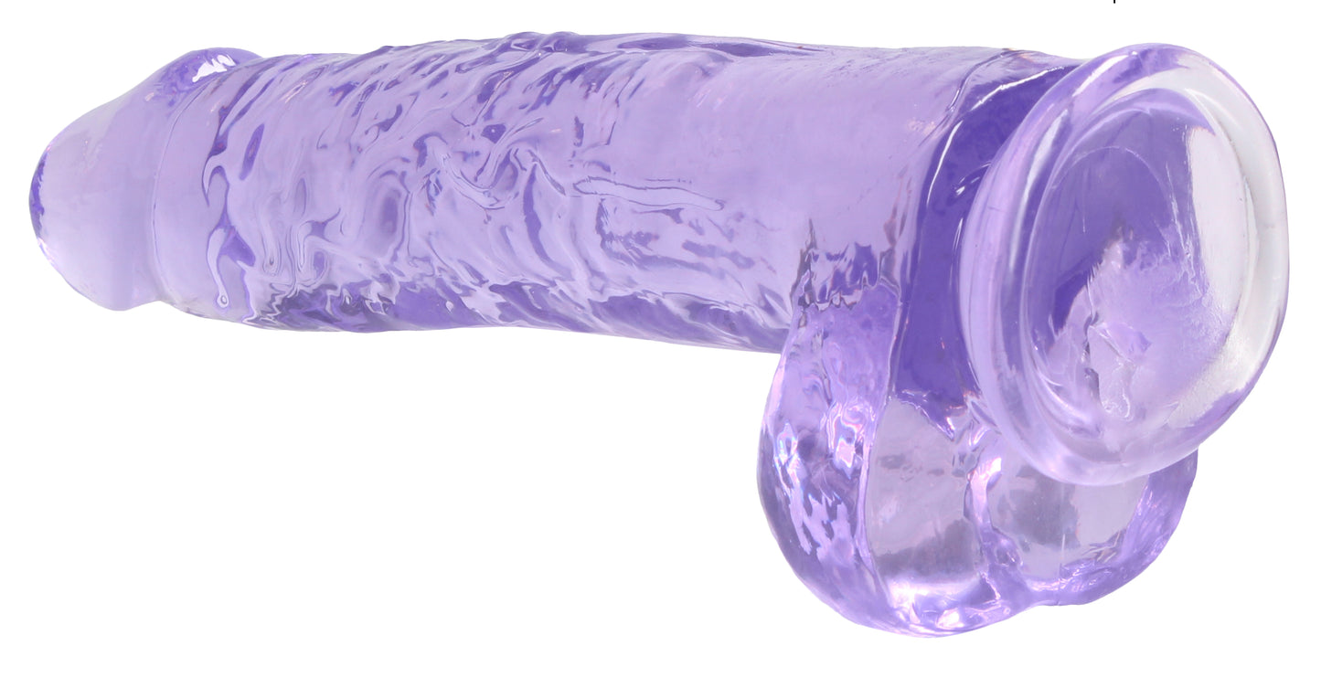 9 Inch Realistic Dildo With Balls - Purple - Not Very Vanilla