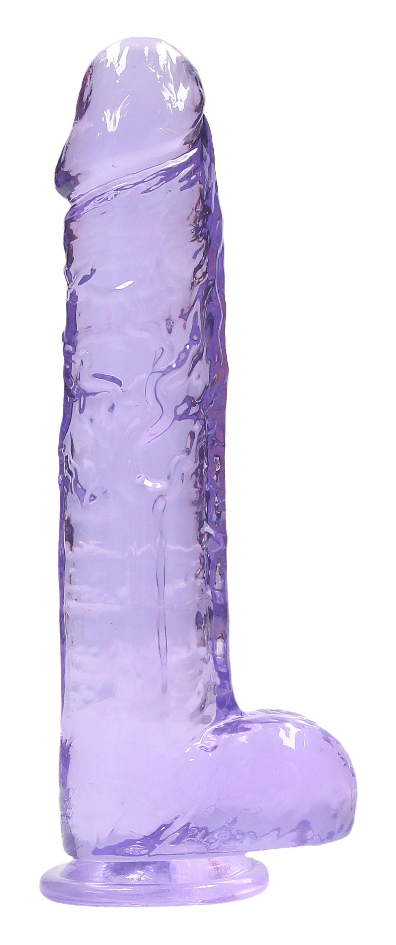 9 Inch Realistic Dildo With Balls - Purple - Not Very Vanilla