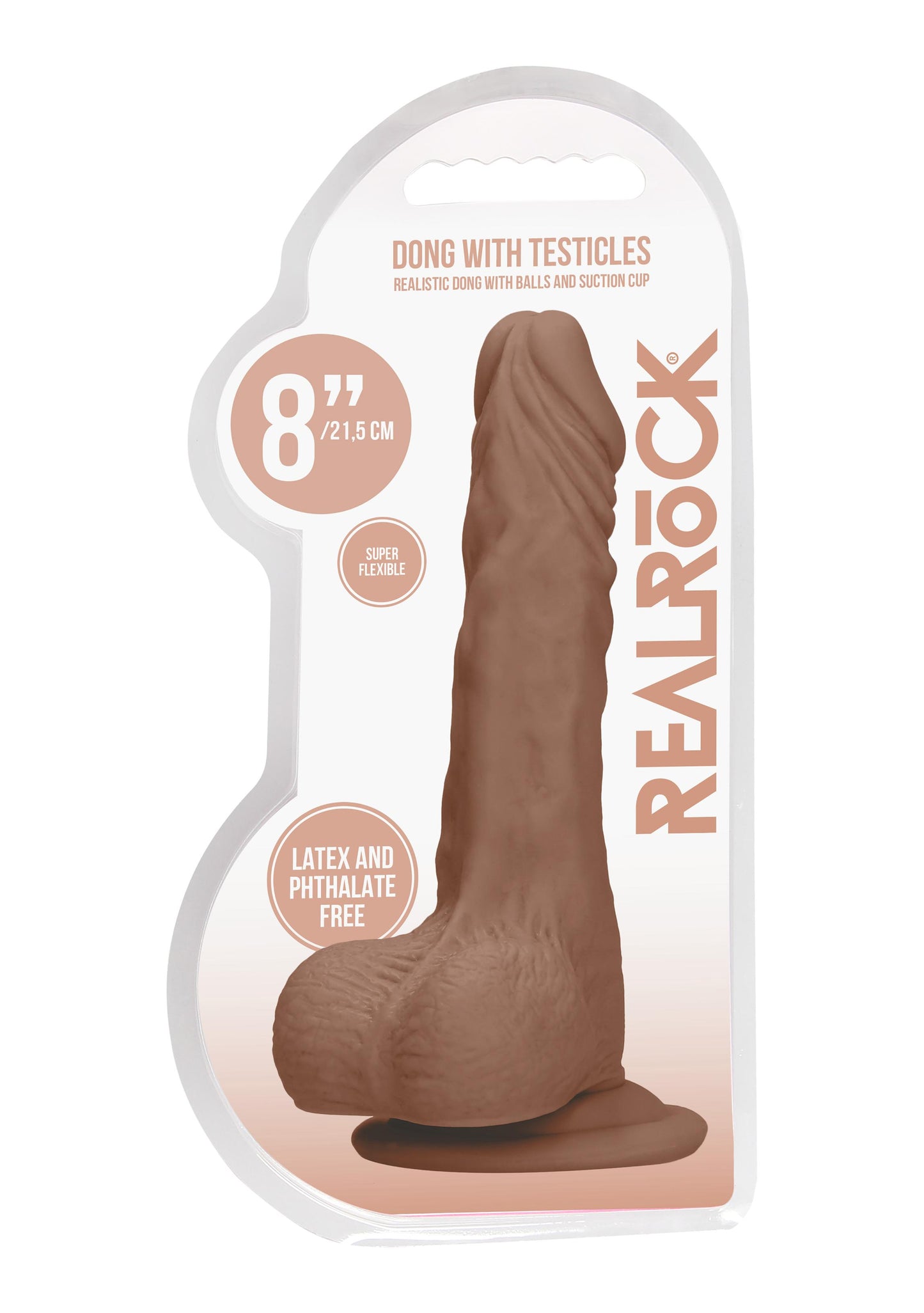 8 Inch Dong With Testicles - Tan - Not Very Vanilla