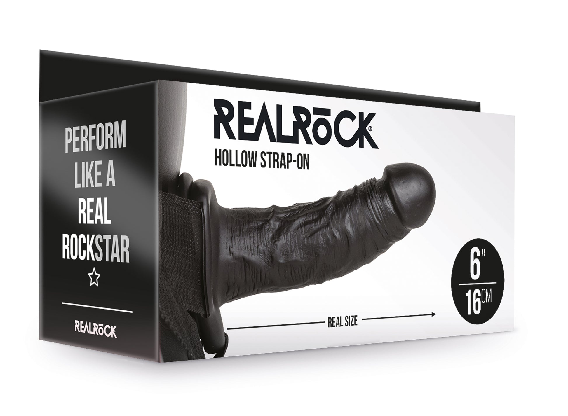 Hollow Strap-on Without Balls 6 Inch - Black - Not Very Vanilla