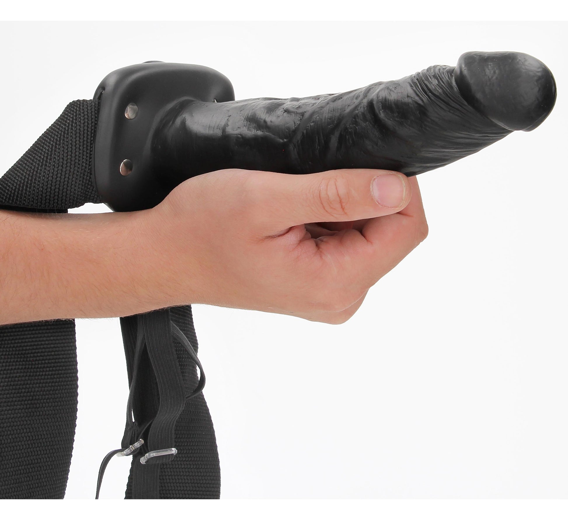 Hollow Strap-on Without Balls 8 Inch - Black - Not Very Vanilla