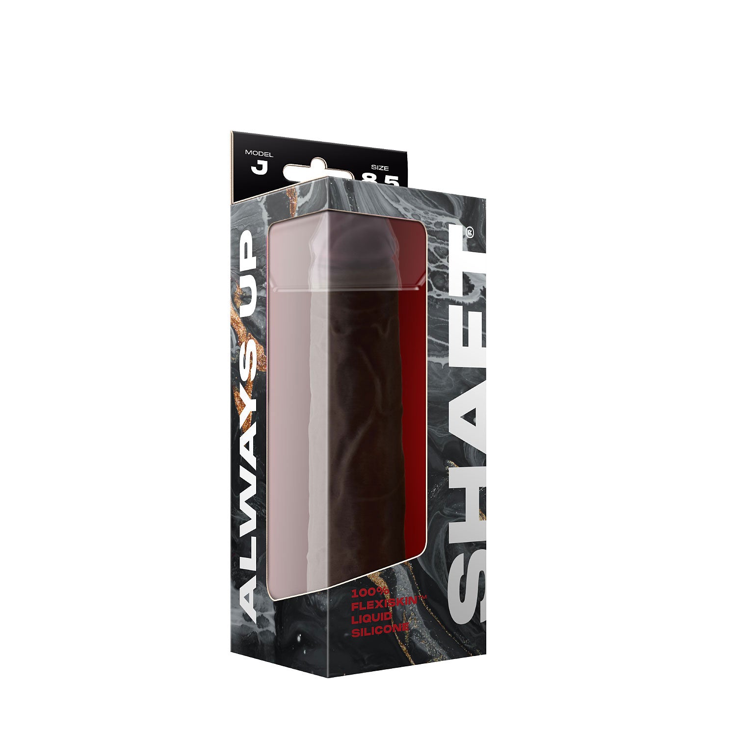 Shaft - Model J 8.5 Inch Liquid Silicone Dong - Mahogany - Not Very Vanilla