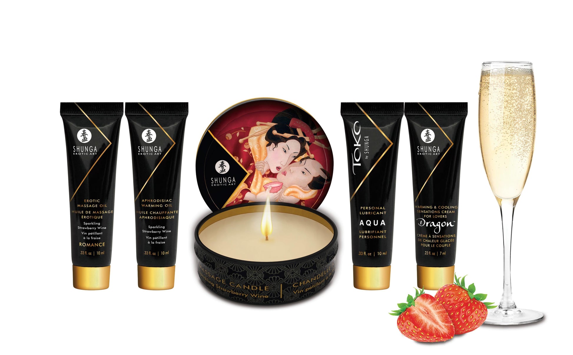 Geisha's Secrets Gift Set - Sparkling Strawberry Wine - Not Very Vanilla