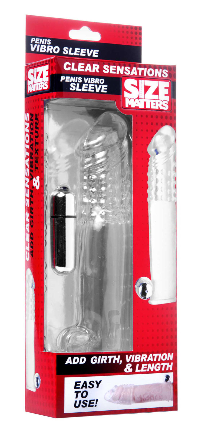 Clear Sensations Penis Extender Vibro Sleeve With Bullet - Not Very Vanilla