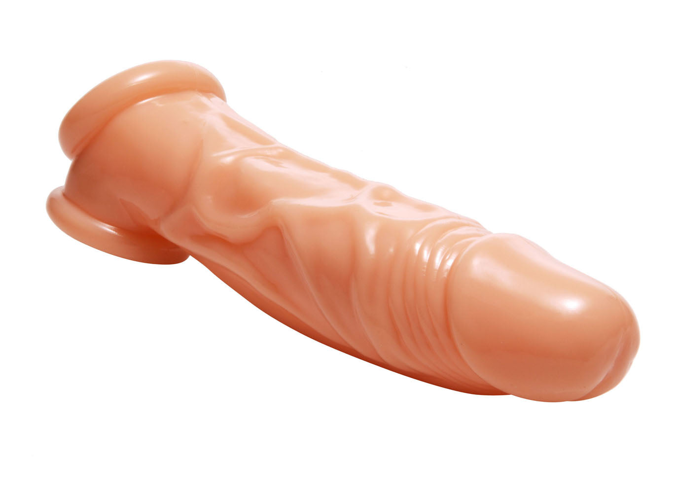 Realistic Flesh Penis Enhancer and Ball Stretcher - Not Very Vanilla