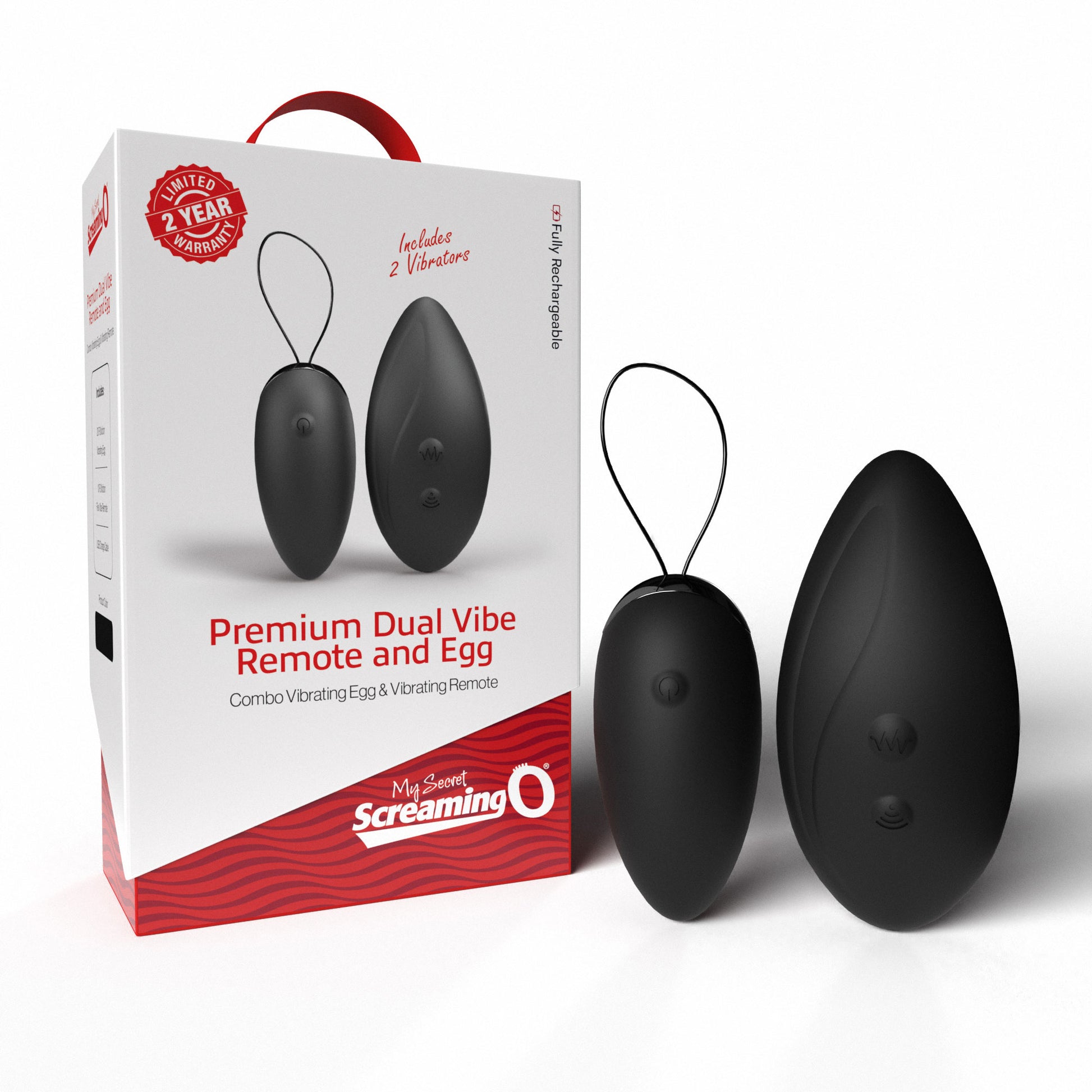 Premium Dual Vibe Remote and Egg - Black - Not Very Vanilla