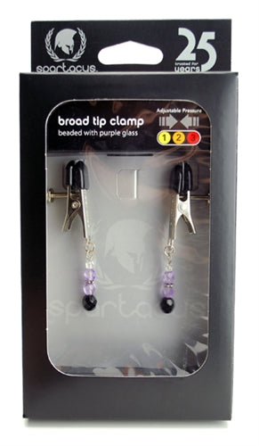 Beaded Clamps - Adjustable Broad Tip - Purple - Not Very Vanilla