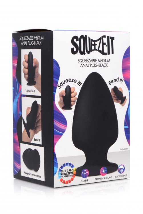 Squeezable Silicone Anal Plug - Medium - Not Very Vanilla