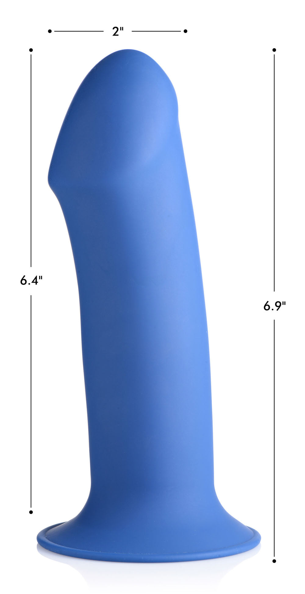 Squeezable Thick Phallic Dildo - Blue - Not Very Vanilla