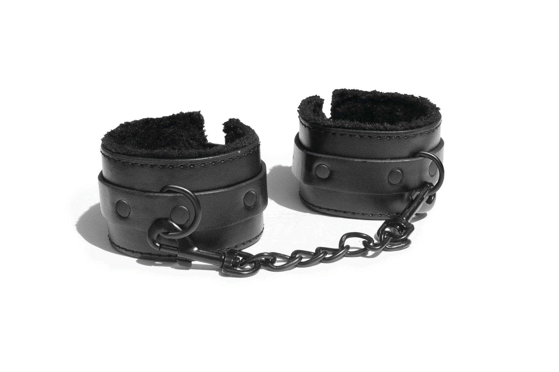 Sex and Mischief Shadow Fur Handcuffs - Not Very Vanilla