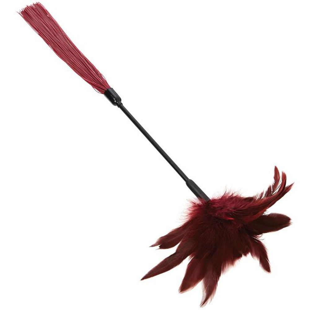 Sex and Mischief Enchanted Feather Tickler - Burgundy - Not Very Vanilla