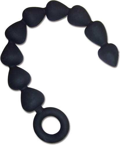 Sex and Mischief Silicone Anal Beads - Black - Not Very Vanilla