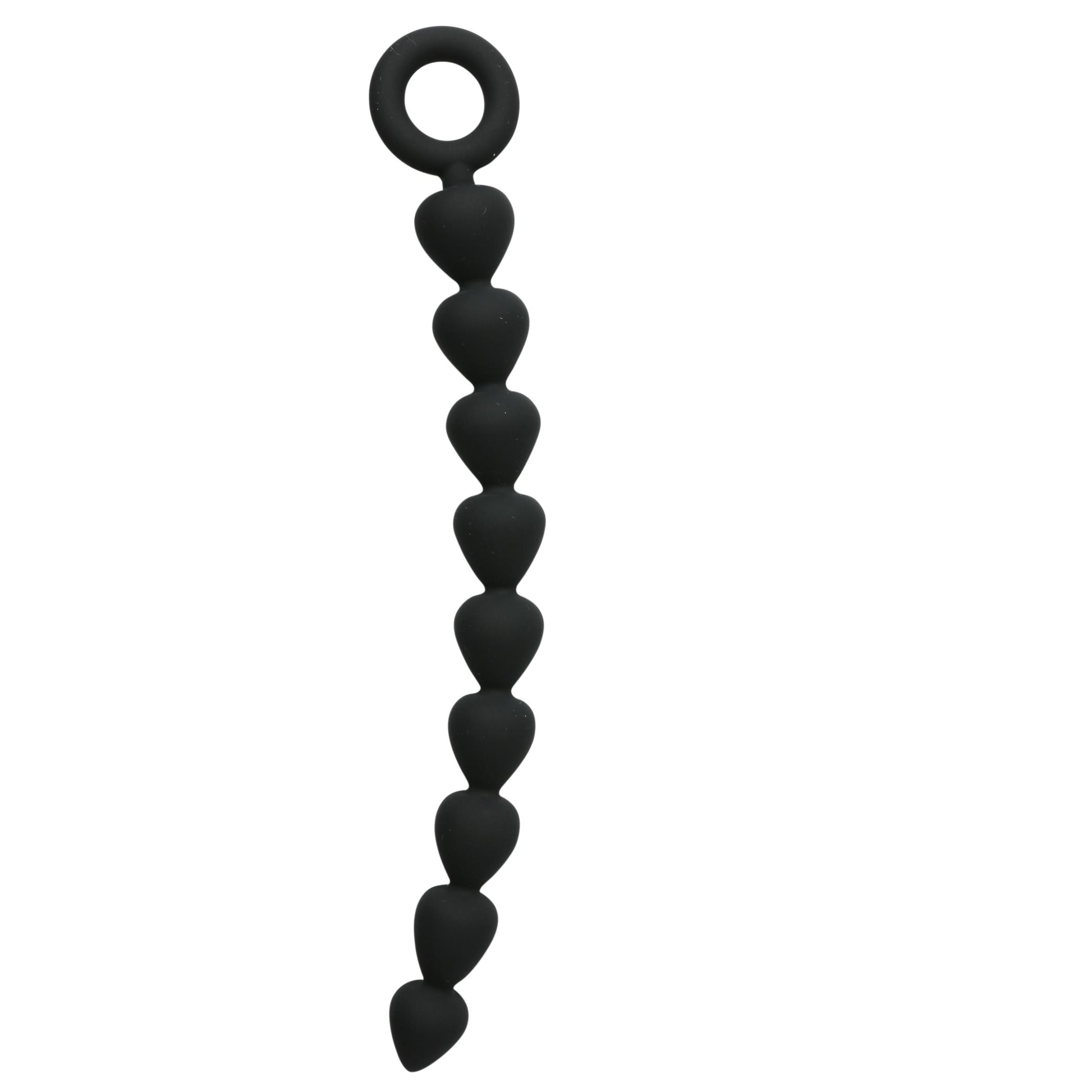 Sex and Mischief Silicone Anal Beads - Black - Not Very Vanilla