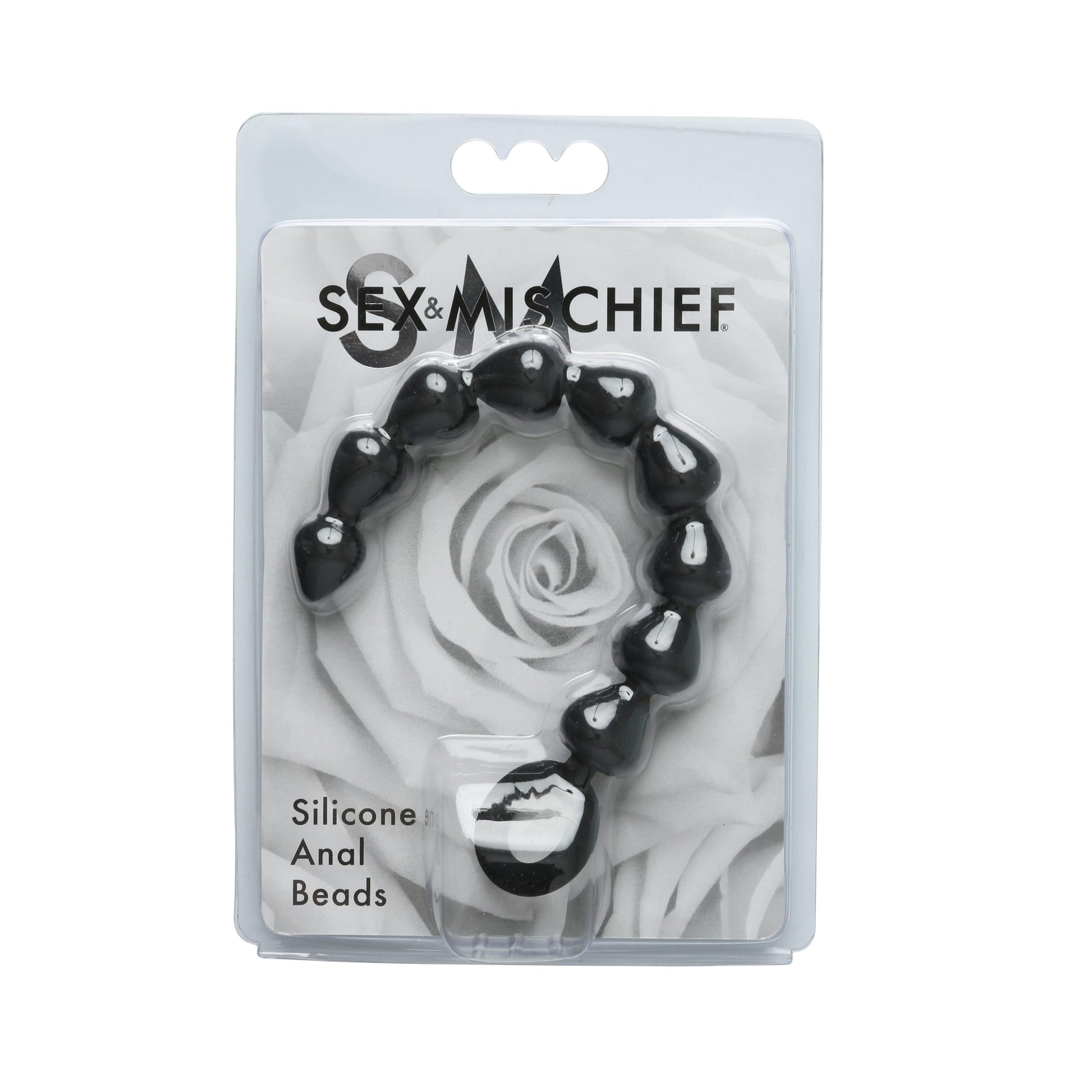 Sex and Mischief Silicone Anal Beads - Black - Not Very Vanilla