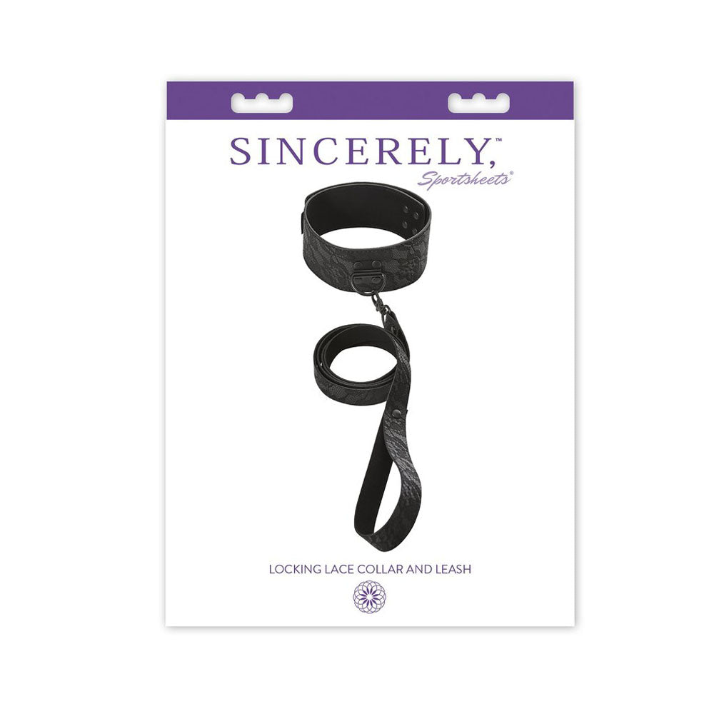 Sincerely Locking Lace Collar and Leash - Not Very Vanilla