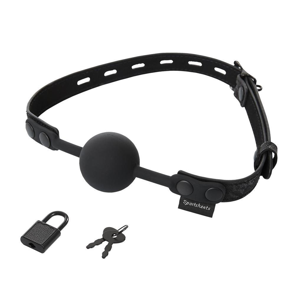 Sincerely Locking Lace Ball Gag - Not Very Vanilla