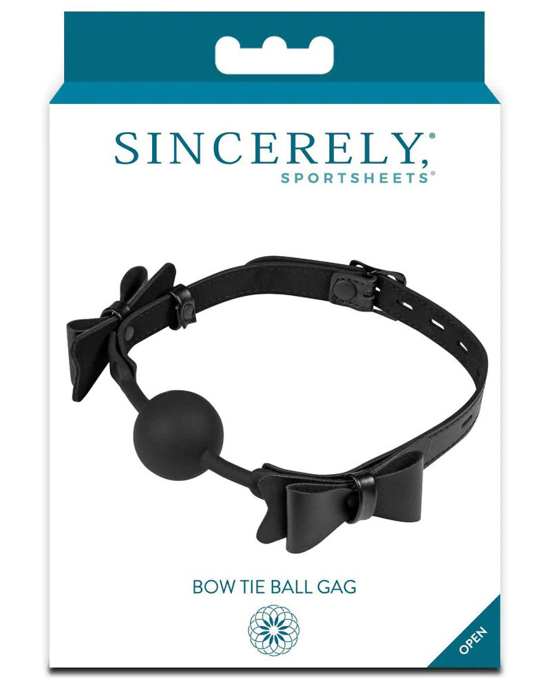 Bow Tie Ball Gag - Black - Not Very Vanilla