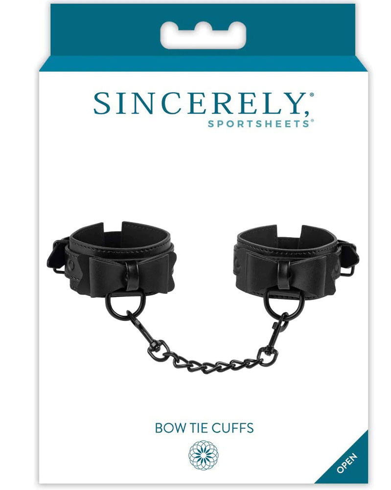 Bow Tie Cuffs - Black - Not Very Vanilla