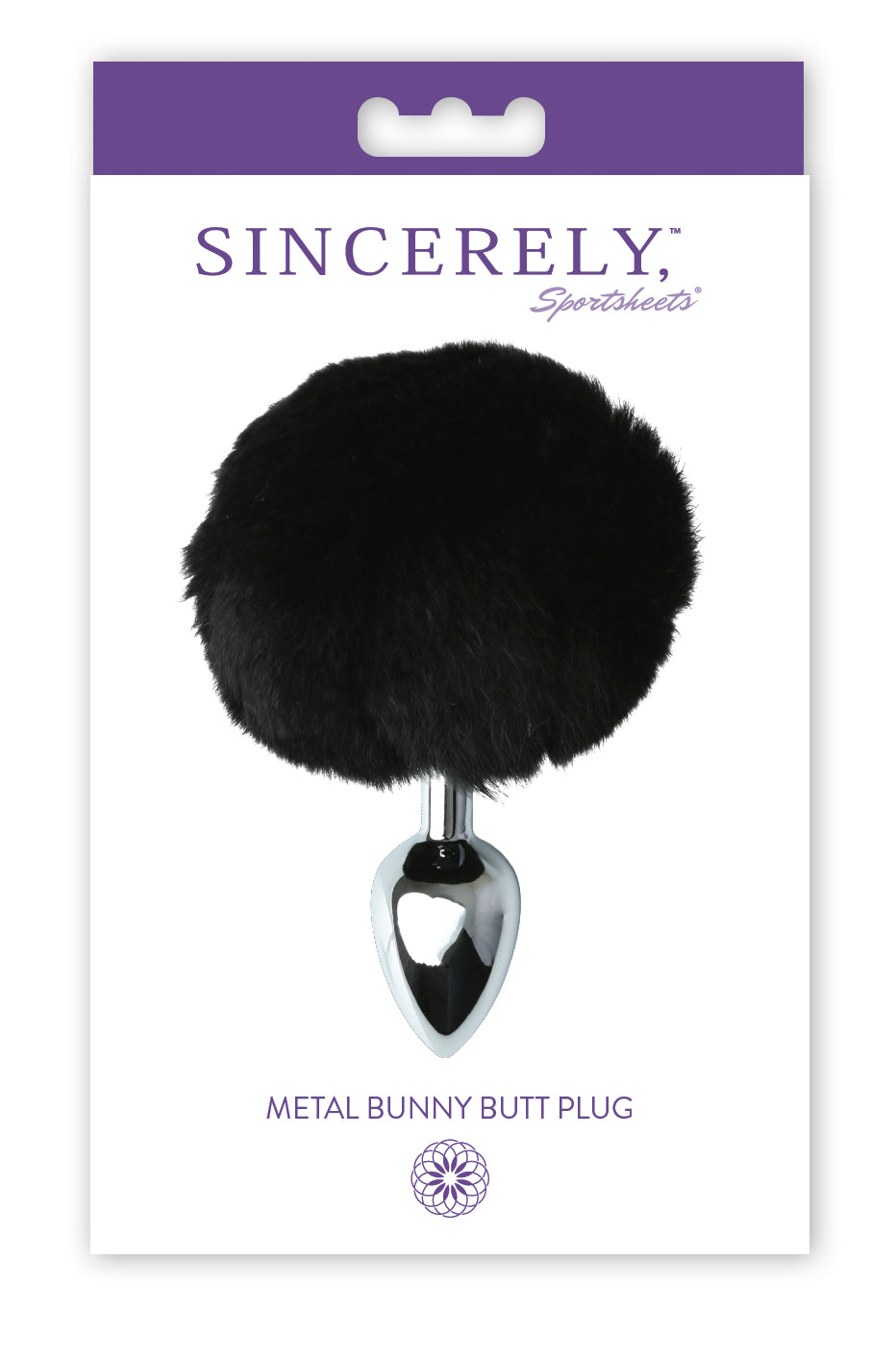 Sincerely Metal Bunny Butt Plug - Black - Not Very Vanilla