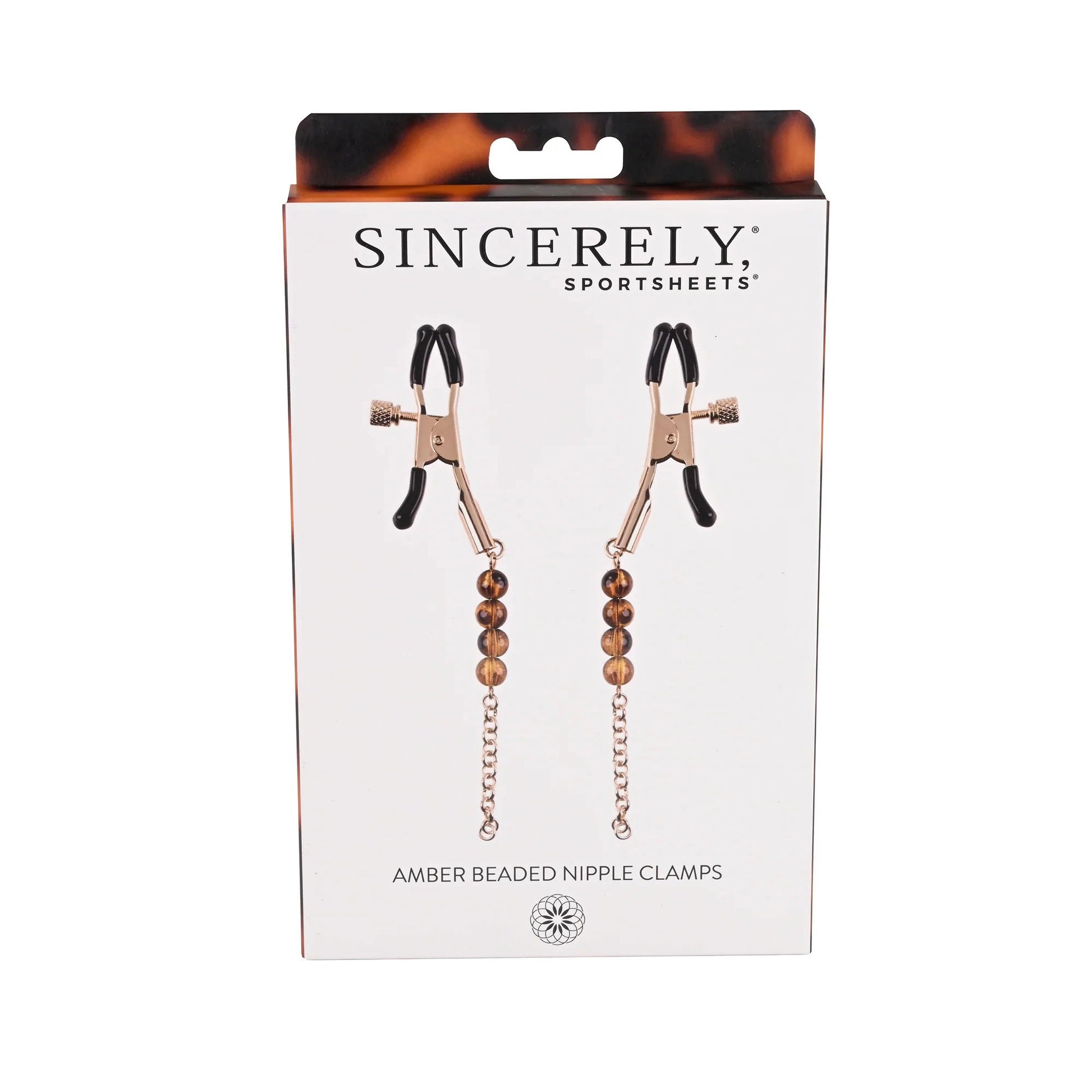 Sincerely Amber Beaded Nipple Clamp - Not Very Vanilla