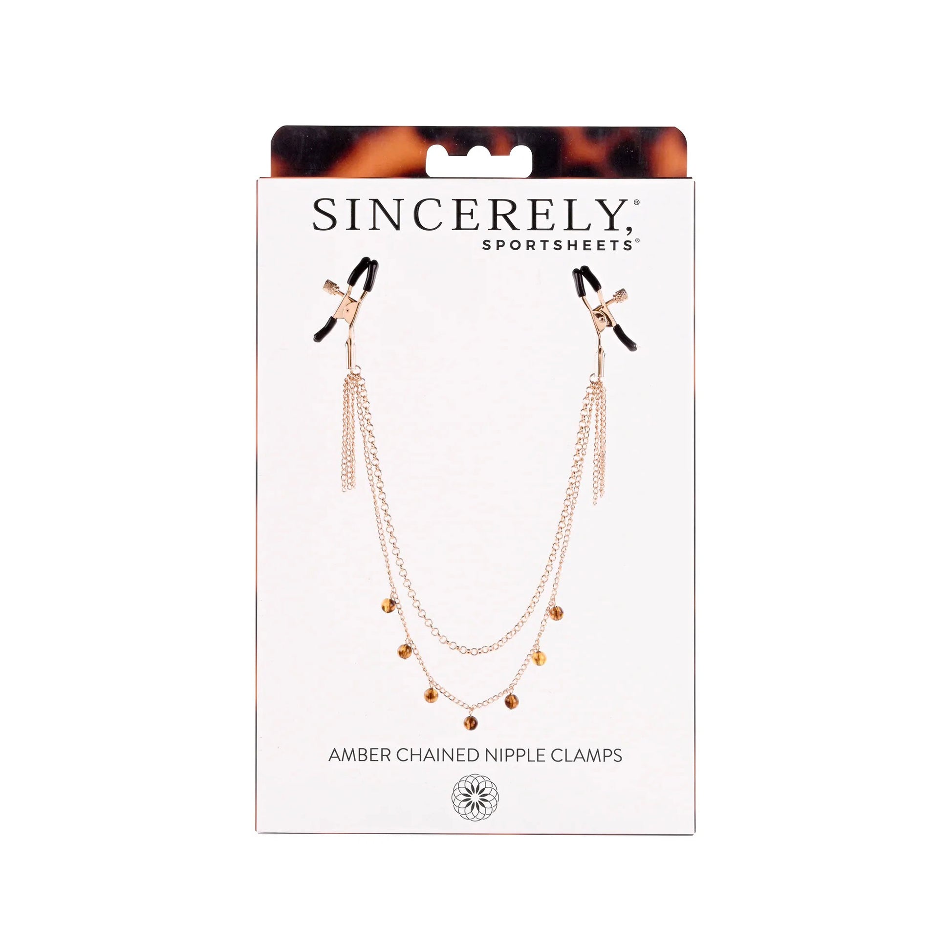 Sincerely Amber Chained Nipple Clamps - Not Very Vanilla