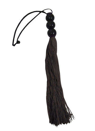 Sex and Mischief Rubber Whip Small 10 Inch - Black - Not Very Vanilla