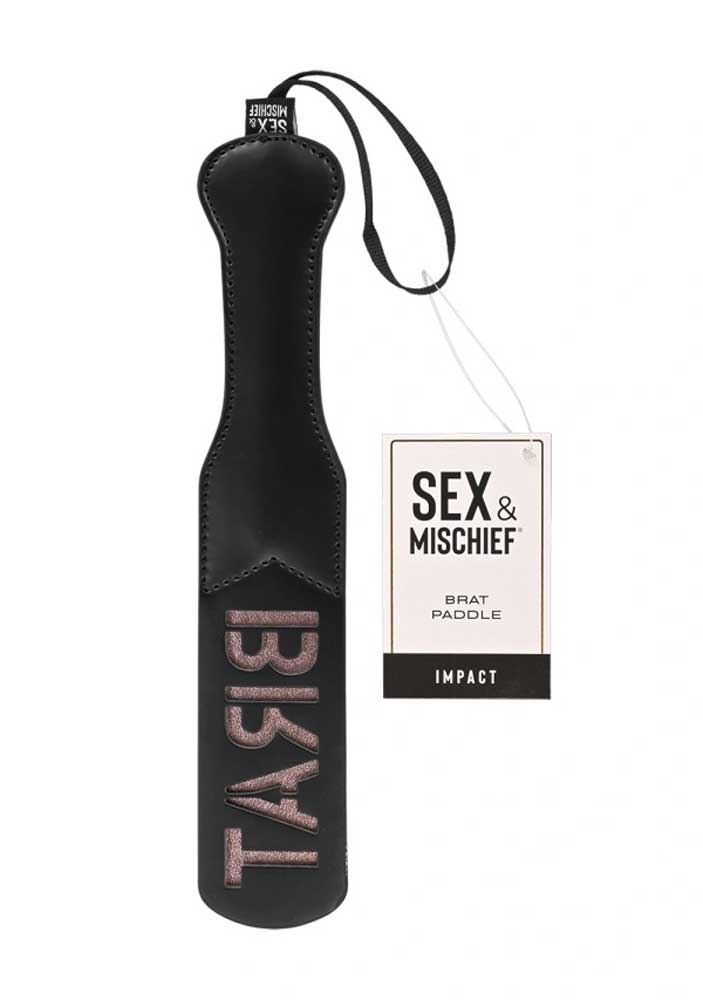 Brat Paddle - Black / Rose Gold - Not Very Vanilla