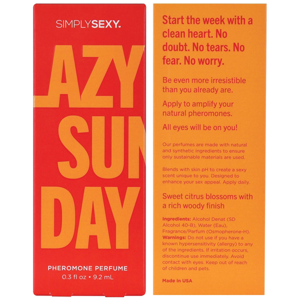 Simply Sexy Pheromone Perfume - Lazy Sunday 0.3 Oz - Not Very Vanilla