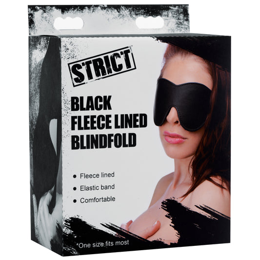 Black Fleece Lined Blindfold - Not Very Vanilla