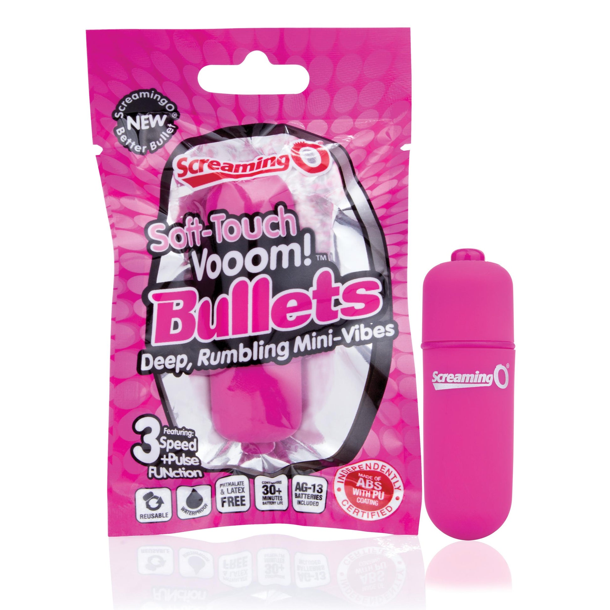 Soft-Touch Vooom! Bullets - Pink - Not Very Vanilla