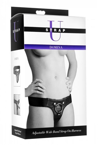 Domina Adjustable Wide Band Strap on Harness - Not Very Vanilla