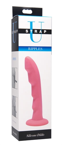 Ripples Silicone Dildo Strap on Compatible - Pink - Not Very Vanilla